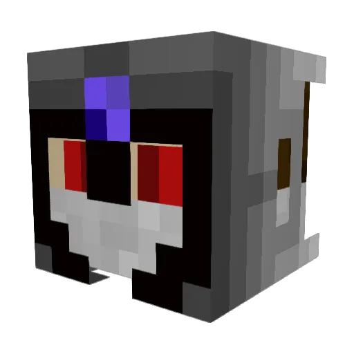 Exedrio Minecraft avatar head, 3D render