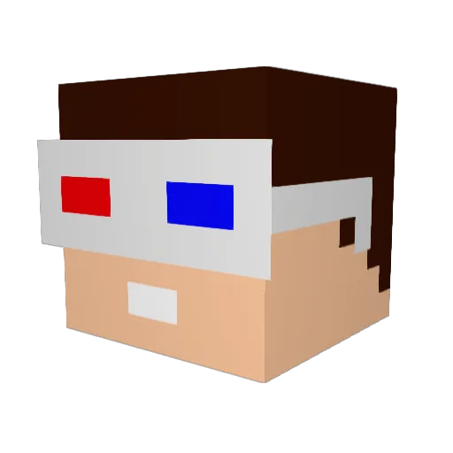 Exee Minecraft avatar head, 3D render