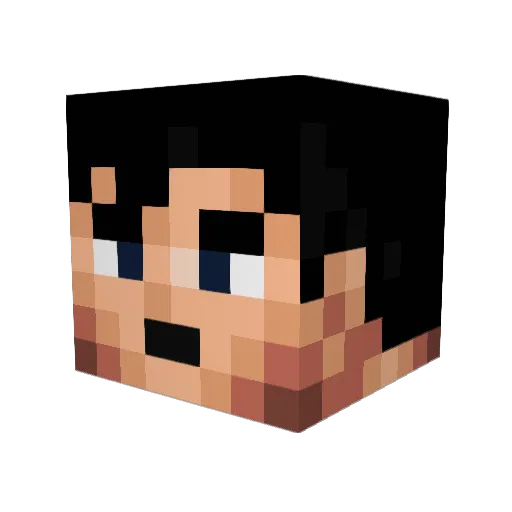 Exeh Minecraft avatar head, 3D render