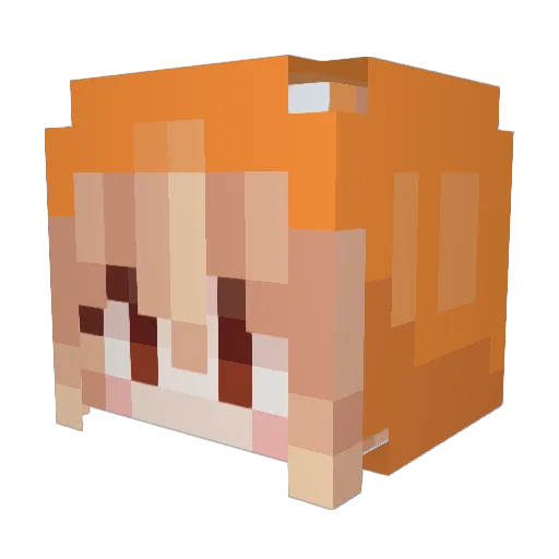 Exeidur Minecraft avatar head, 3D render