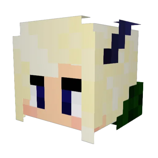 Exekutief Minecraft avatar head, 3D render
