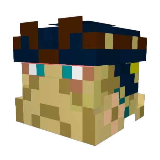 ExelcysPrime Minecraft avatar head, 3D render