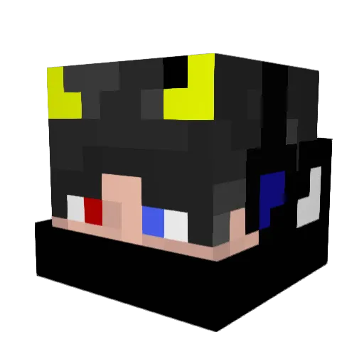 ExenoZ Minecraft avatar head, 3D render