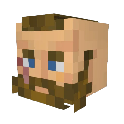 Exerien Minecraft avatar head, 3D render