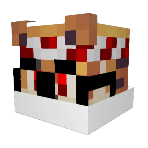 ExesQxlyy Minecraft avatar head, 3D render