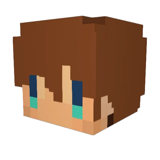 Exesu Minecraft avatar head, 3D render