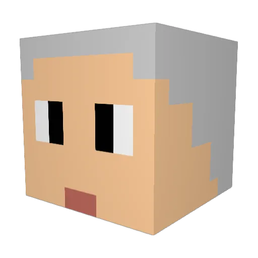 Exfiltration Minecraft avatar head, 3D render