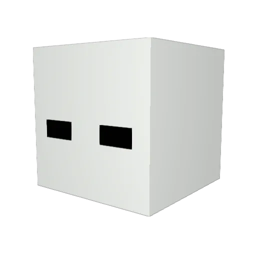 Exhala Minecraft avatar head, 3D render