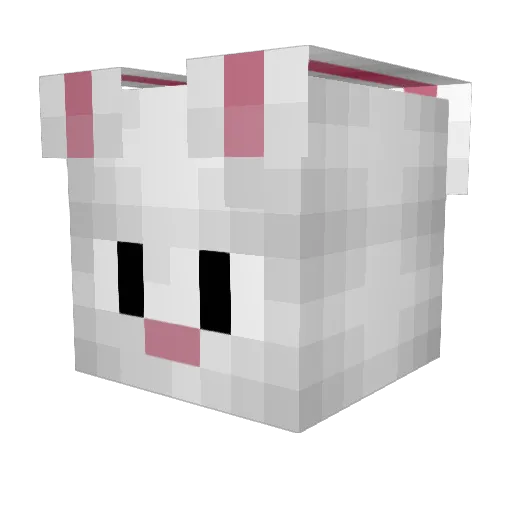 Exhaust Minecraft avatar head, 3D render