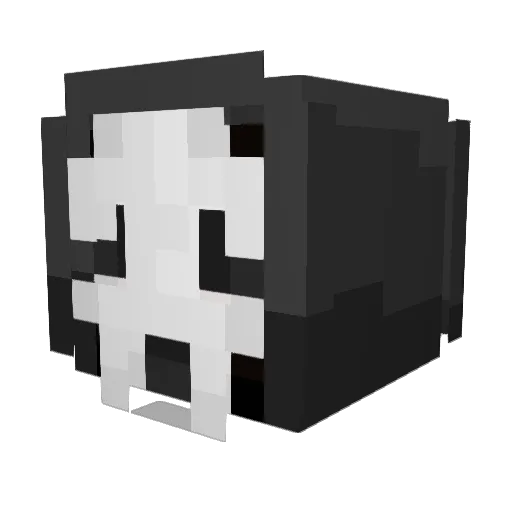 Exhibity Minecraft avatar head, 3D render
