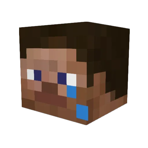 Exhoes Minecraft avatar head, 3D render