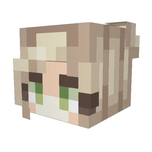Exhortation Minecraft avatar head, 3D render