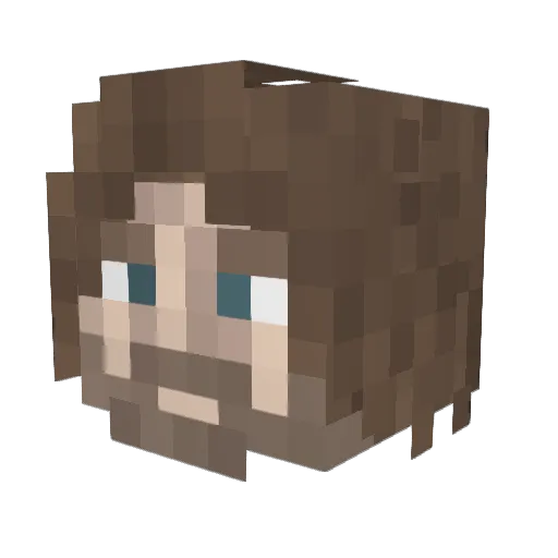 ExiZzy Minecraft avatar head, 3D render