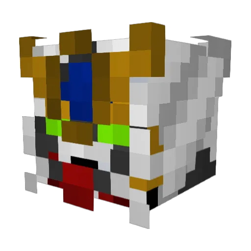 ExiaApple Minecraft avatar head, 3D render
