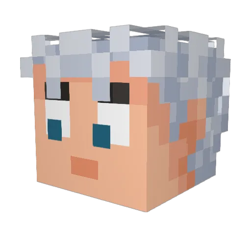 ExiaixE Minecraft avatar head, 3D render