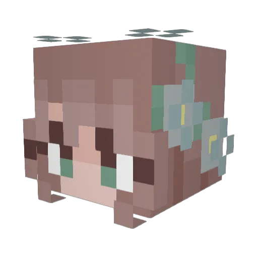 Exigenn Minecraft avatar head, 3D render