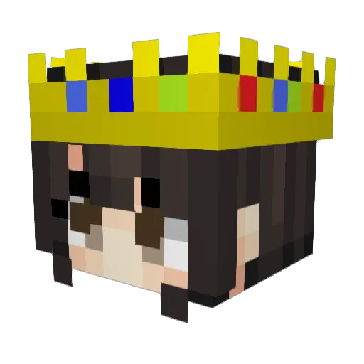 Exil3_ Minecraft avatar head, 3D render