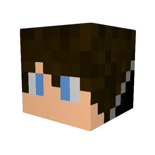 ExilasTV Minecraft avatar head, 3D render