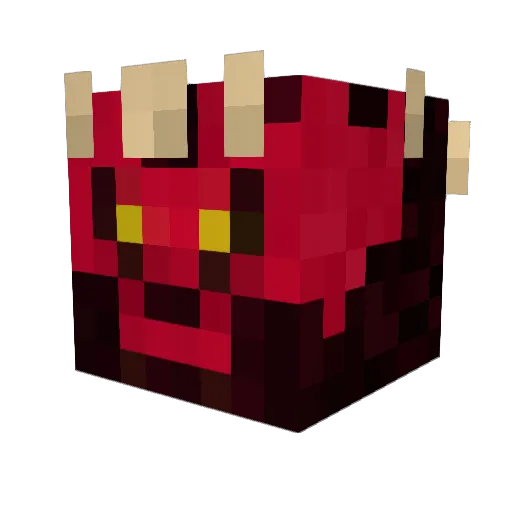 Exilateur Minecraft avatar head, 3D render