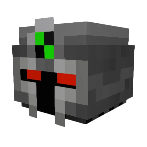 ExileGreen Minecraft avatar head, 3D render