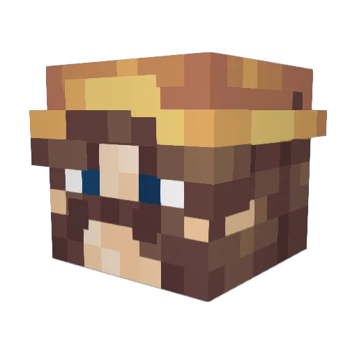 Exiled07 Minecraft avatar head, 3D render