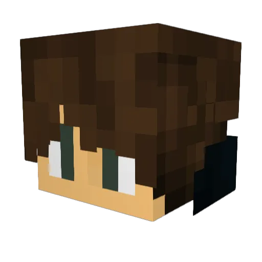 ExiledOkami Minecraft avatar head, 3D render