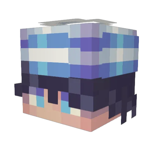 ExiledR Minecraft avatar head, 3D render