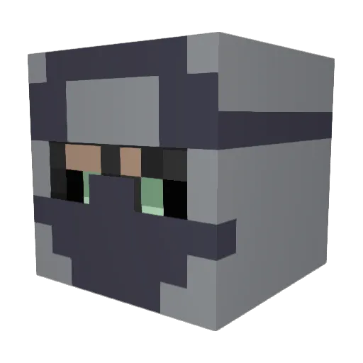 Exilender Minecraft avatar head, 3D render