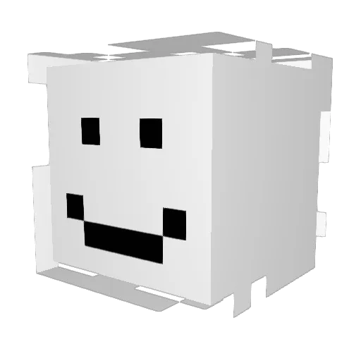 Exility2 Minecraft avatar head, 3D render