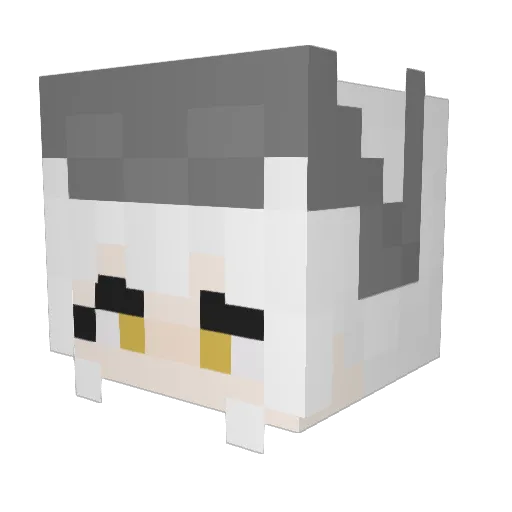 Exima Minecraft avatar head, 3D render