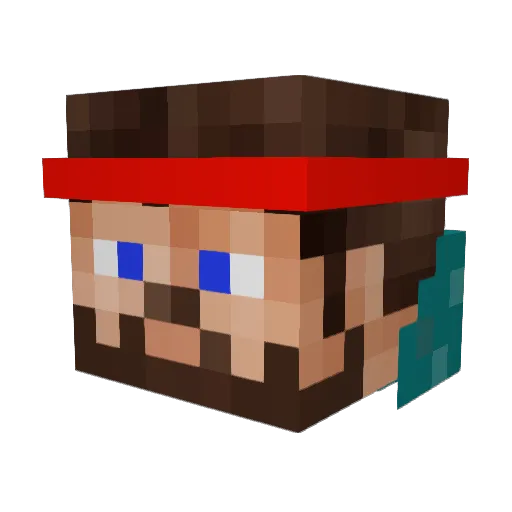 Eximix Minecraft avatar head, 3D render