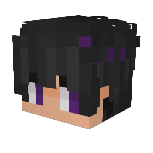 Exinub Minecraft avatar head, 3D render