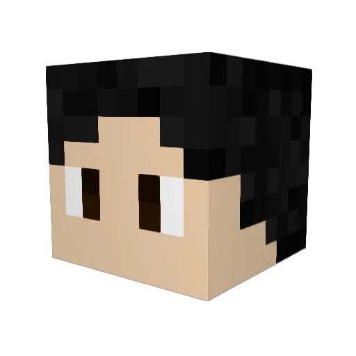 Existan Minecraft avatar head, 3D render
