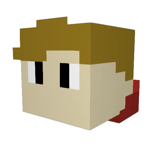 Existenceig Minecraft avatar head, 3D render