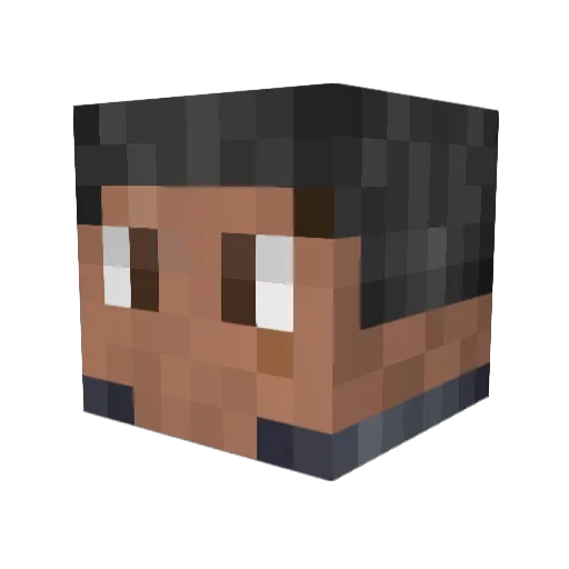Exisys Minecraft avatar head, 3D render