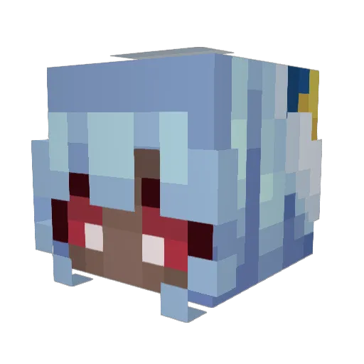 ExitUnfound Minecraft avatar head, 3D render