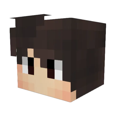 Exkyzo Minecraft avatar head, 3D render