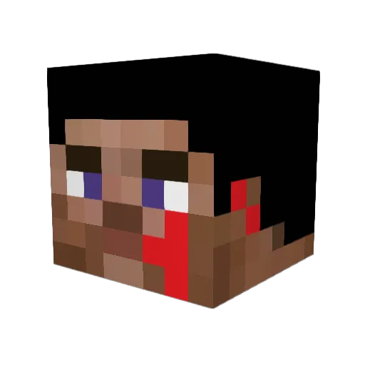 Exleander Minecraft avatar head, 3D render
