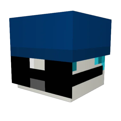 Exlg Minecraft avatar head, 3D render
