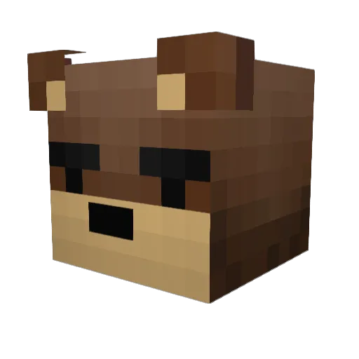 Exlozive Minecraft avatar head, 3D render
