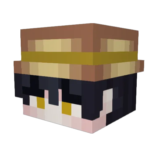 ExlsteD Minecraft avatar head, 3D render