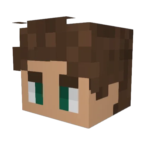 ExoDesto Minecraft avatar head, 3D render
