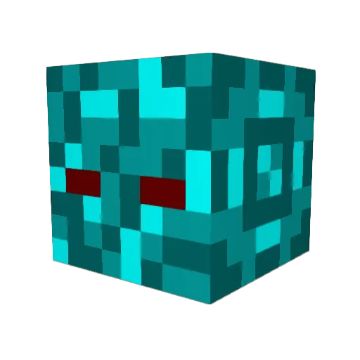 ExoHD Minecraft avatar head, 3D render