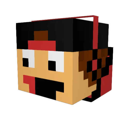 ExoThix Minecraft avatar head, 3D render