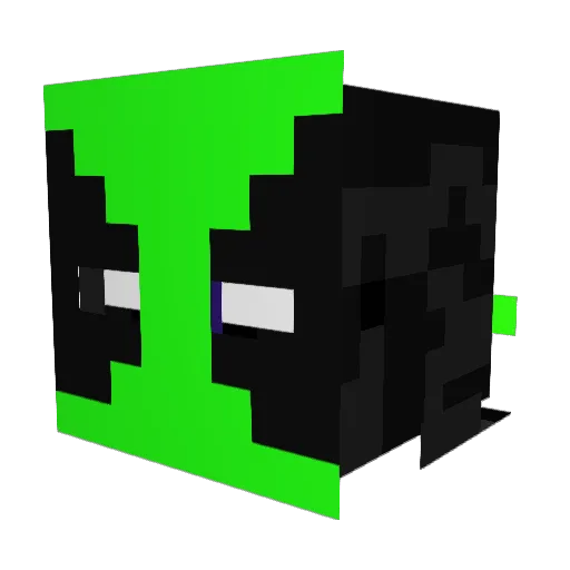ExoTypeR Minecraft avatar head, 3D render