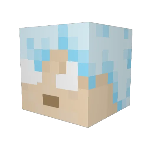 Exo_Zeus Minecraft avatar head, 3D render