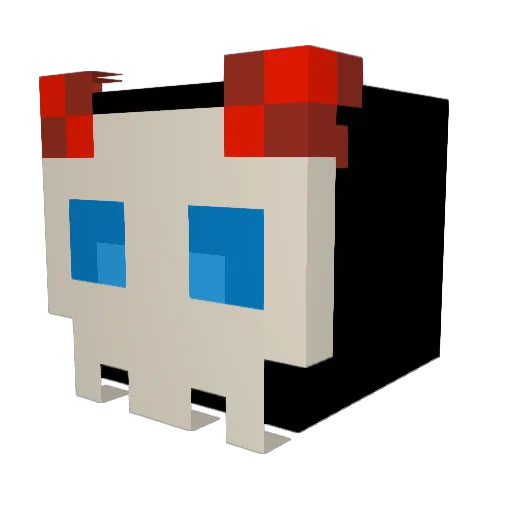 Exobee Minecraft avatar head, 3D render