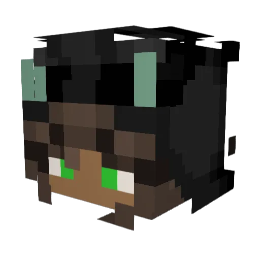 Exocrypton Minecraft avatar head, 3D render