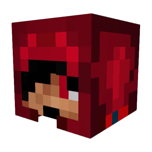Exodar17 Minecraft avatar head, 3D render