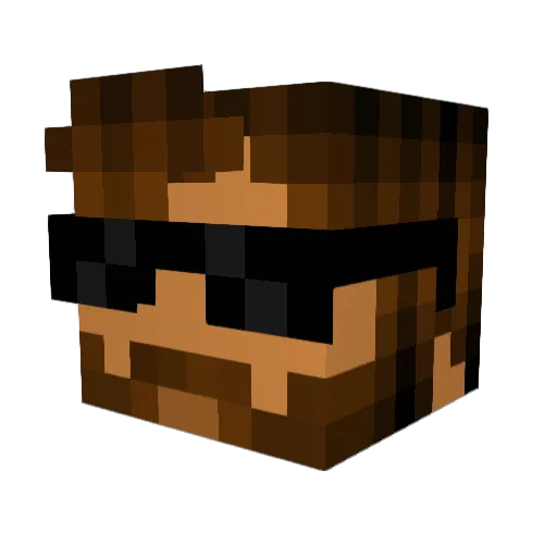 Exodarion Minecraft avatar head, 3D render
